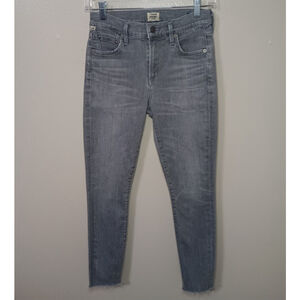 Citizens of Humanity Womens 26 Jeans Rocket High Rise Skinny Stretch Gray Denim